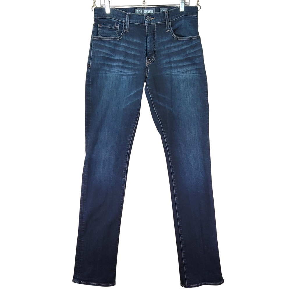 BKE Jake Straight Leg Jeans Mens 34x33.5 Dark Wash Excellent Stretch
